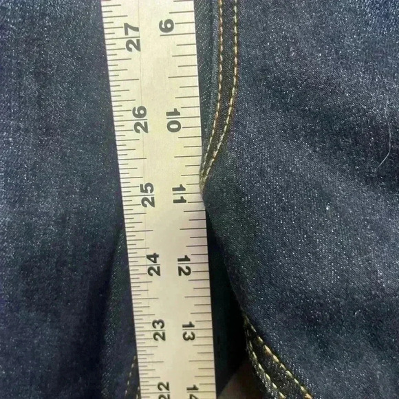 Maurices Super high-Rise Skinny crop Jeans Womens M reg Blue Distressed 0730 - Picture 5 of 8